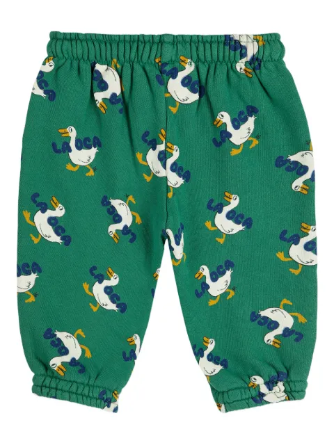 Bobo Choses duck-print elasticated trousers