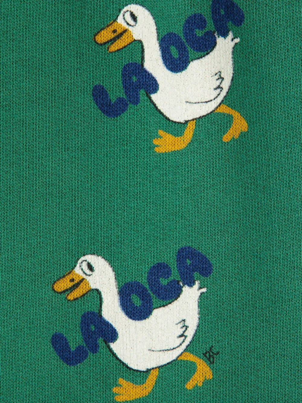 Bobo Choses Duck-print Elasticated Trousers In Green