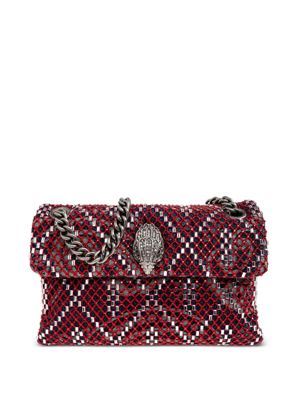 Сумка через плечо на цепочке Kurt Geiger London mini Kensington, украшенная кристаллами