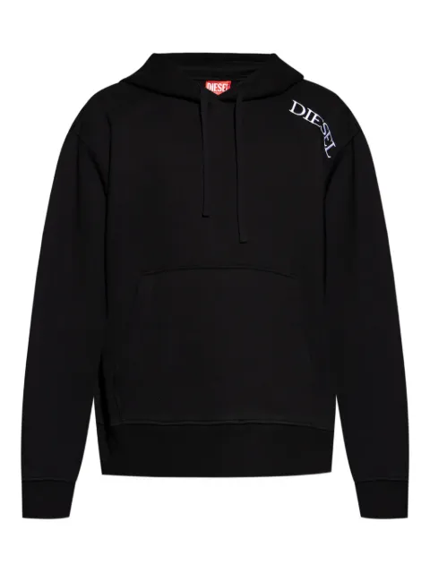 Diesel logo-embroidered hooded sweatshirt
