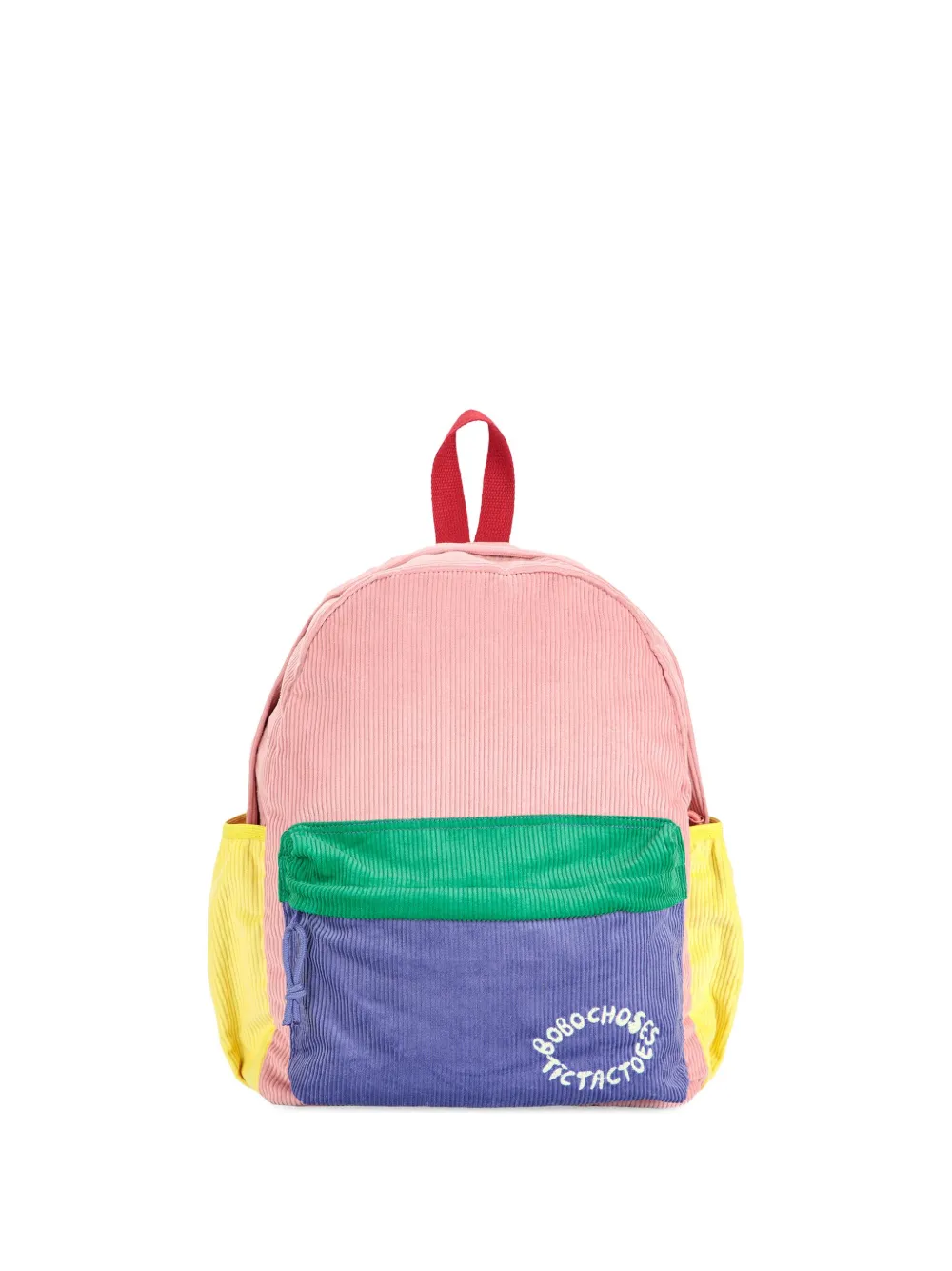Bobo Choses corduroy panelled backpack | Pink | Image 1