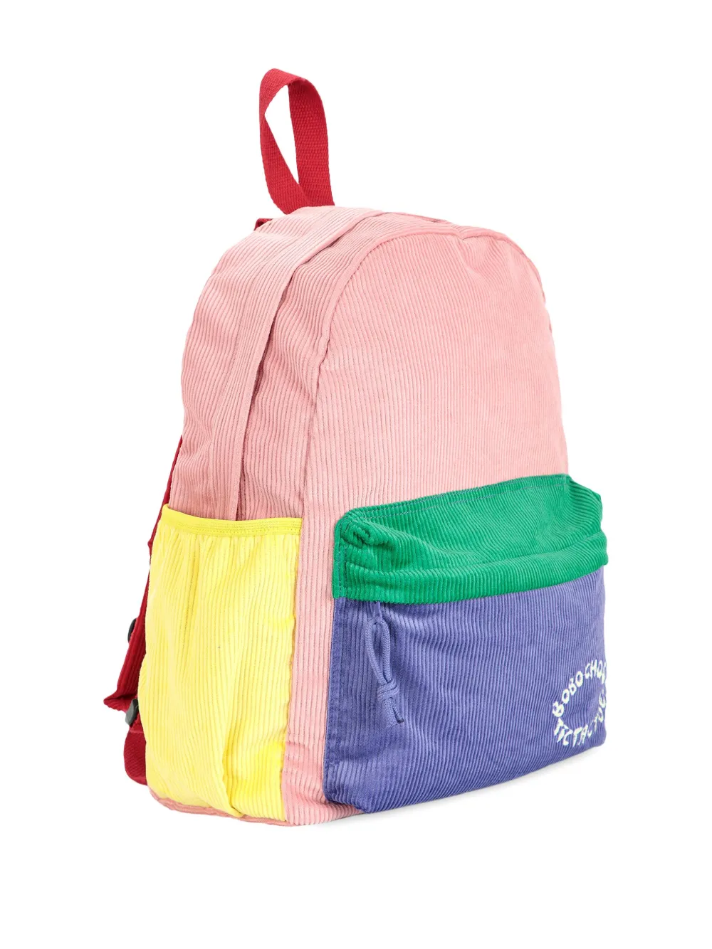 Bobo Choses Ribfluwelen rugzak met vlakken Roze