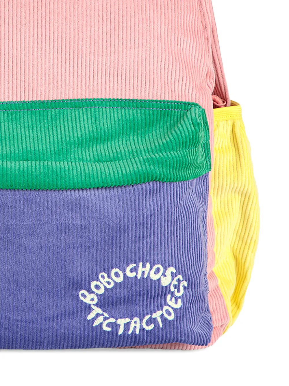 Bobo Choses Ribfluwelen rugzak met vlakken Roze