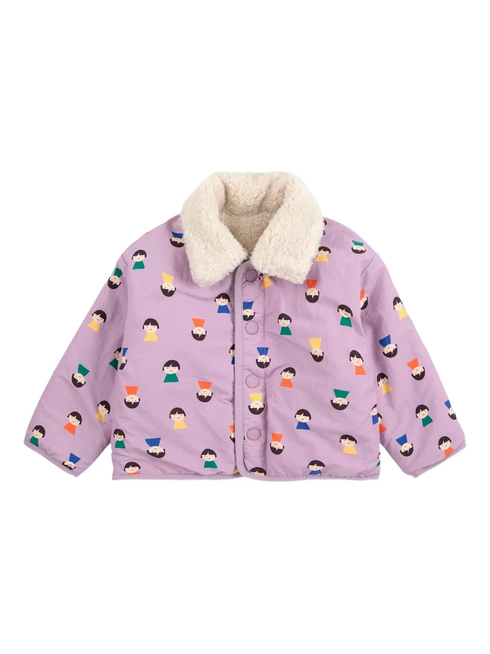 Bobo Choses game-pawns print reversible jacket | Purple | Image 1