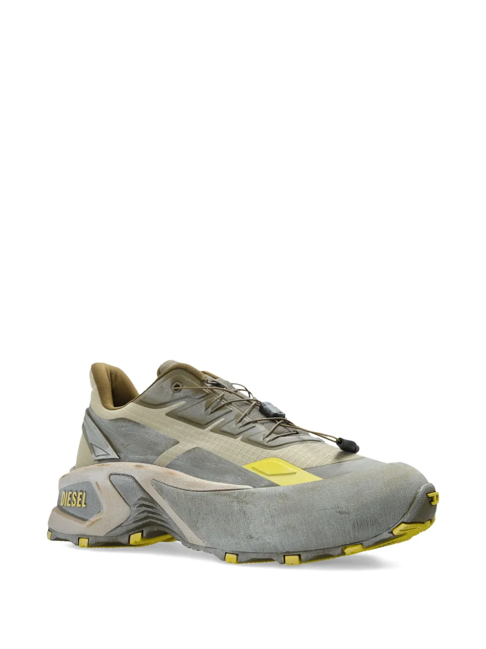 Diesel D-CAGE RUNNER lace-up chunky sneakers Grey