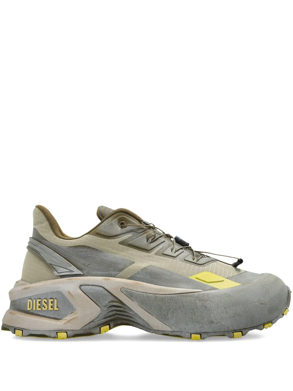 Diesel D-CAGE RUNNER lace-up chunky sneakers Grey