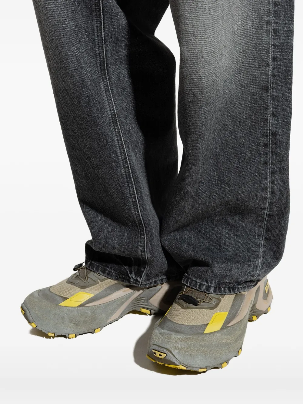 Diesel D-CAGE RUNNER lace-up chunky sneakers Grey