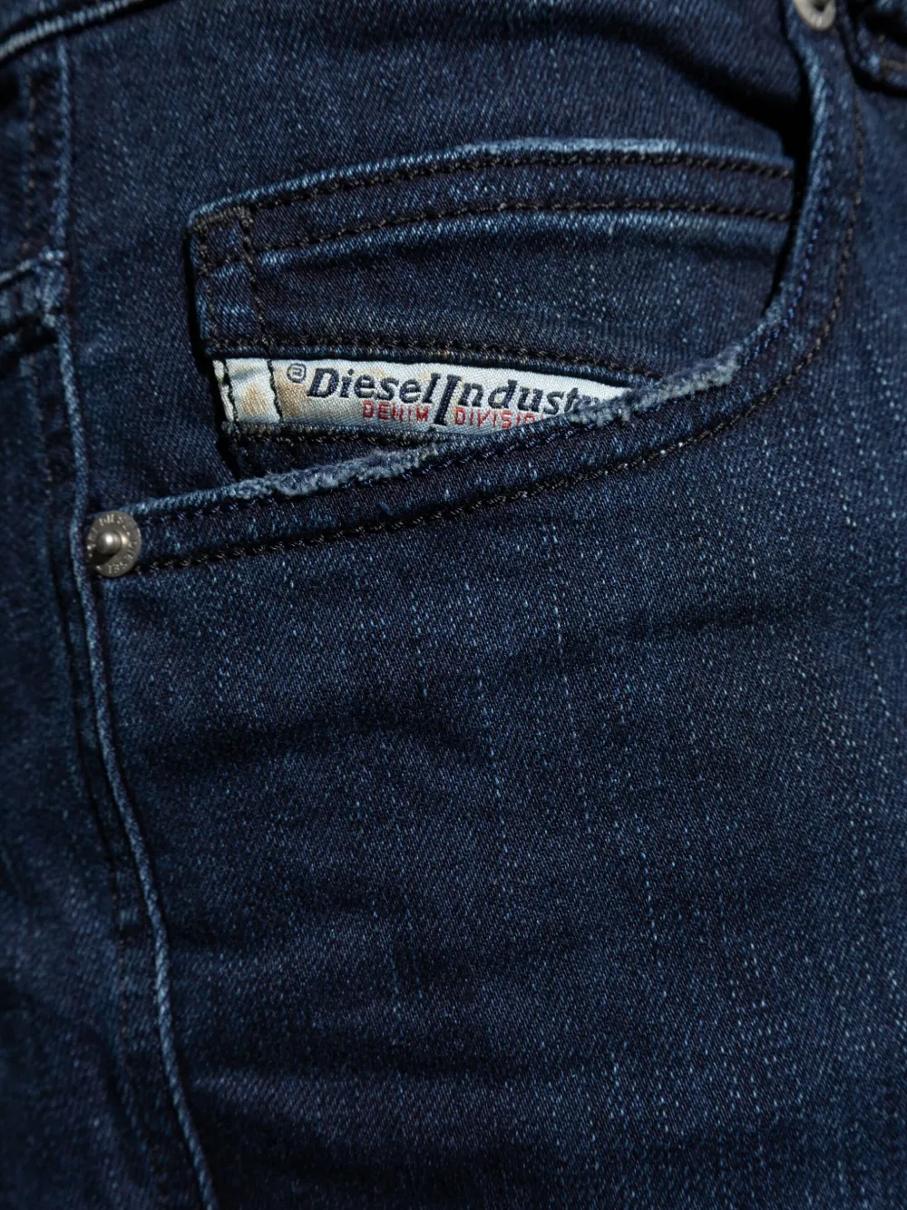 Diesel 1993 D-Vyl jeans met logoplakkaat Blauw