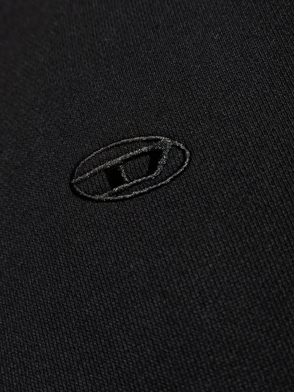 Diesel Sweater met geborduurd logo Zwart