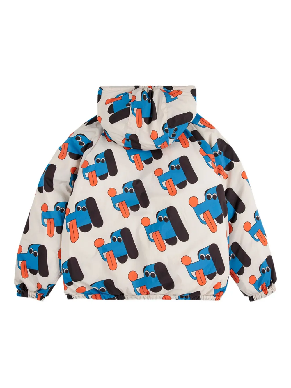 Bobo Choses Colour-block Dog-print Jacket In Brown