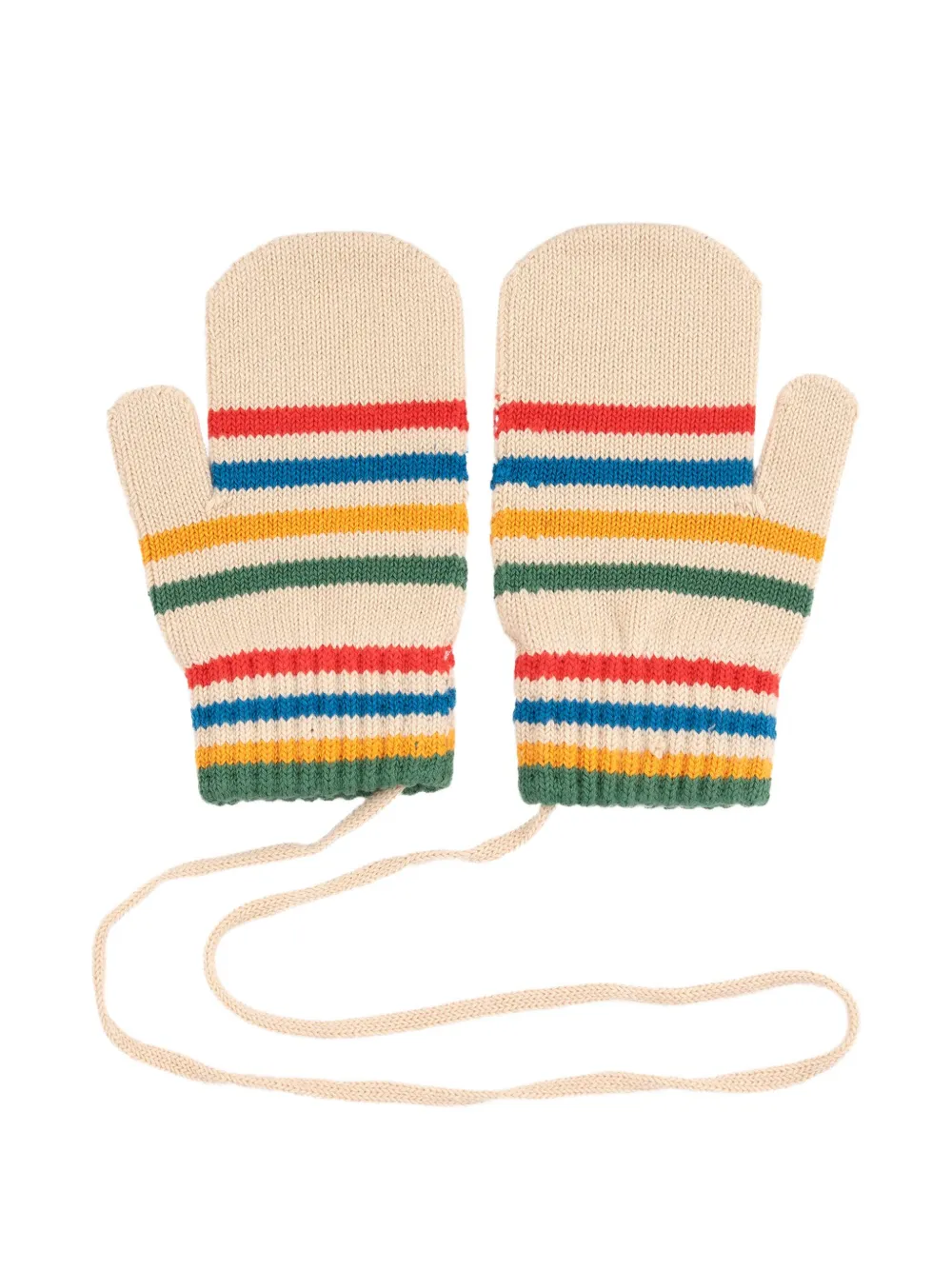 Bobo Choses striped mittens - Beige