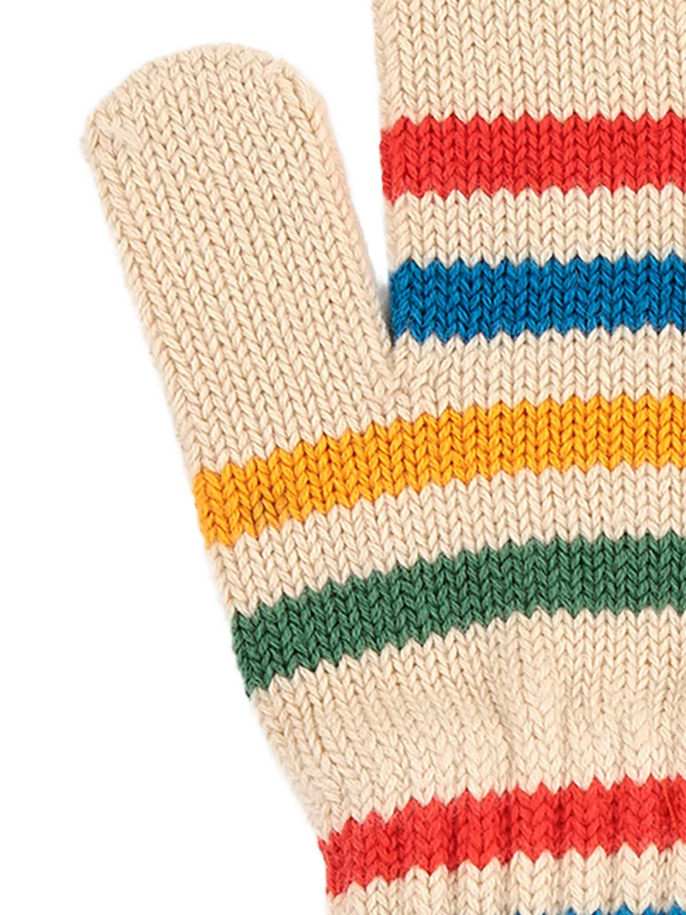 Bobo Choses Gestreepte wanten Beige