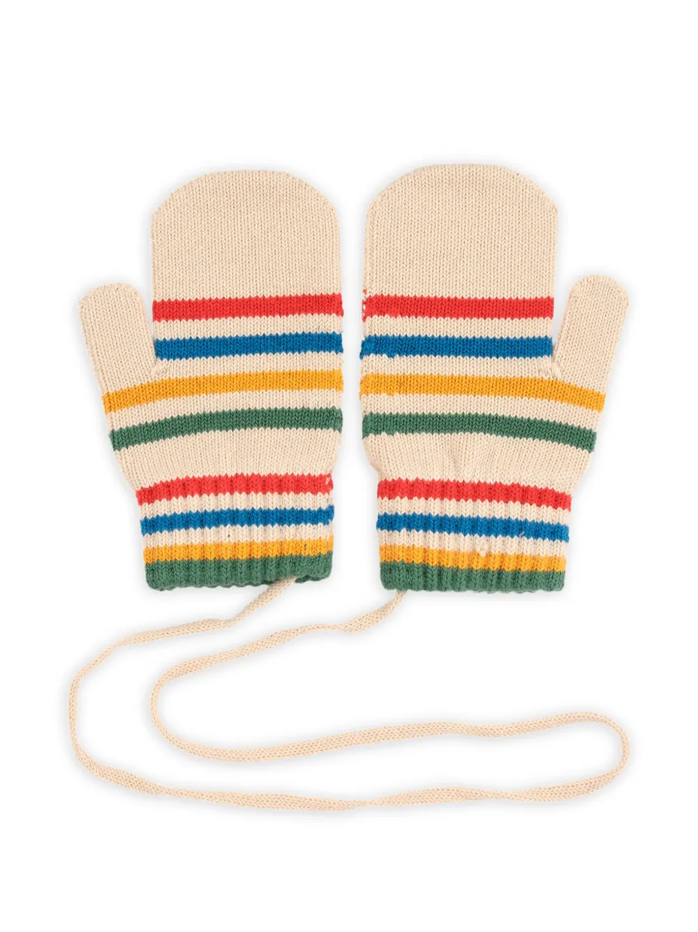 Bobo Choses Gestreepte wanten Beige