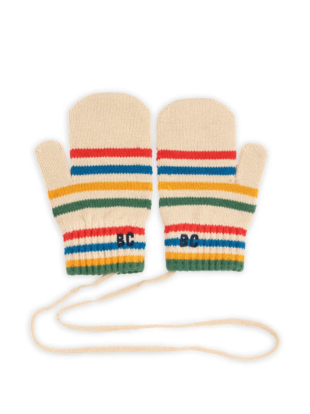 Bobo Choses striped mittens - Toni neutri