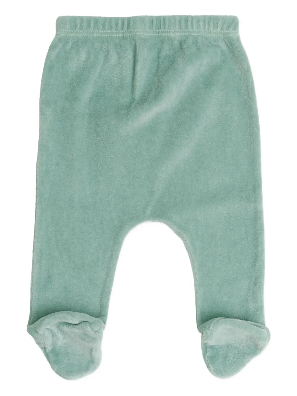 Bobo Choses Velour Footless Trousers In Green