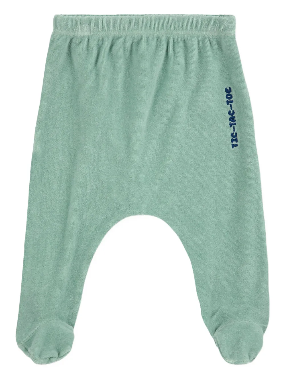 Bobo Choses Velour Footless Trousers In Green