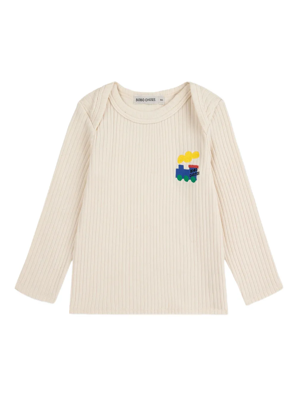 Bobo Choses train-embroidered top | Neutrals | Image 1