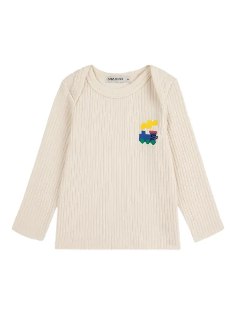 Bobo Choses train-embroidered top