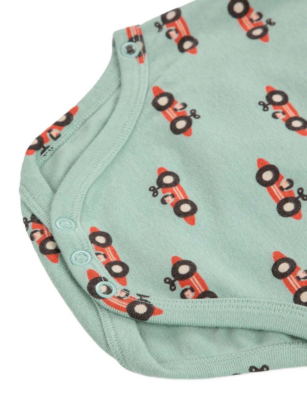 Bobo Choses Romper met race autoprint Groen