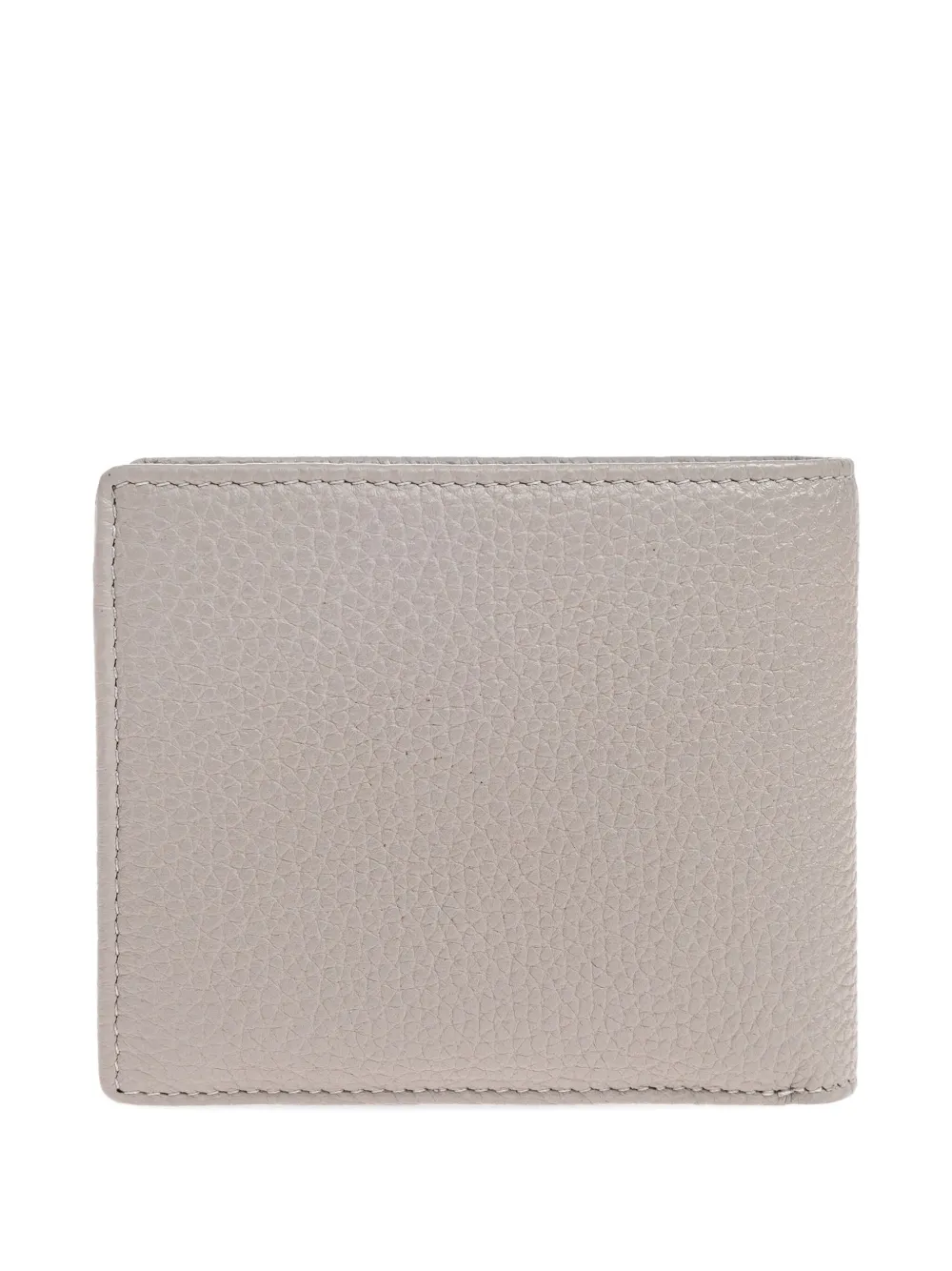 Diesel Leren portemonnee met logoplakkaat Grijs