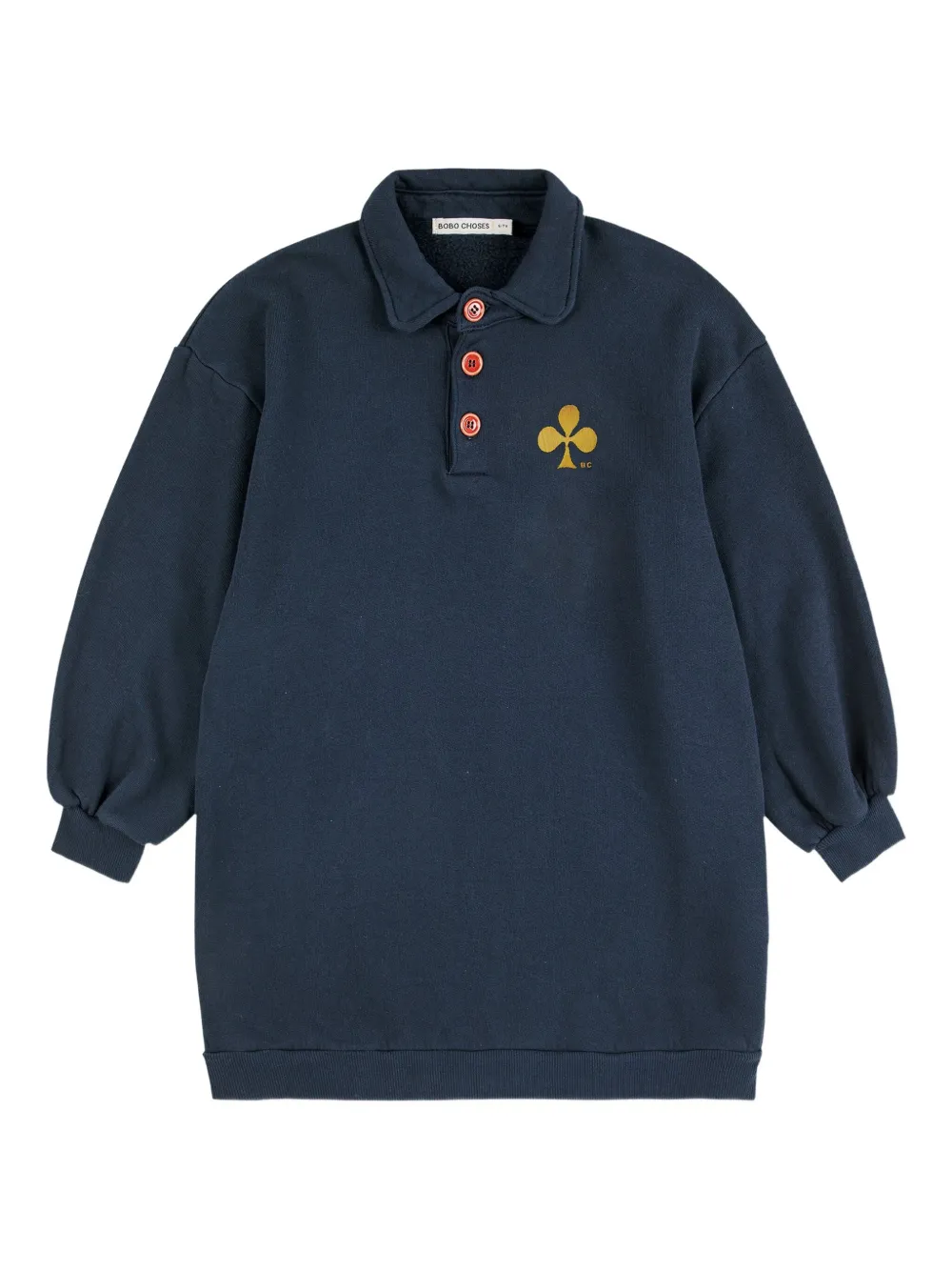 Bobo Choses clover-embroidered dress | Blue | Image 1
