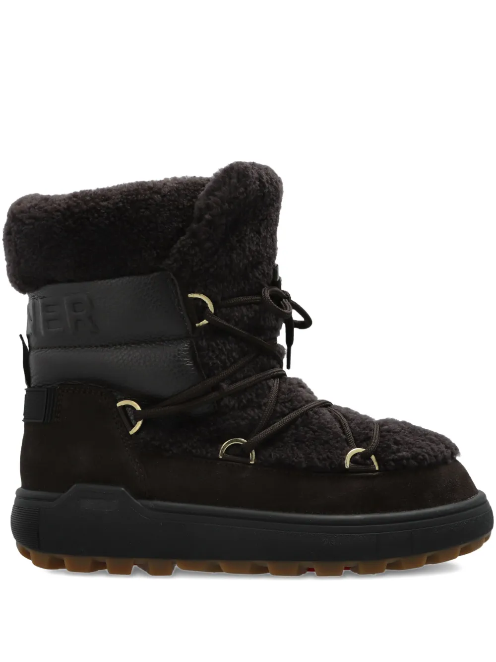 BOGNER lace-up shearling boots Brown