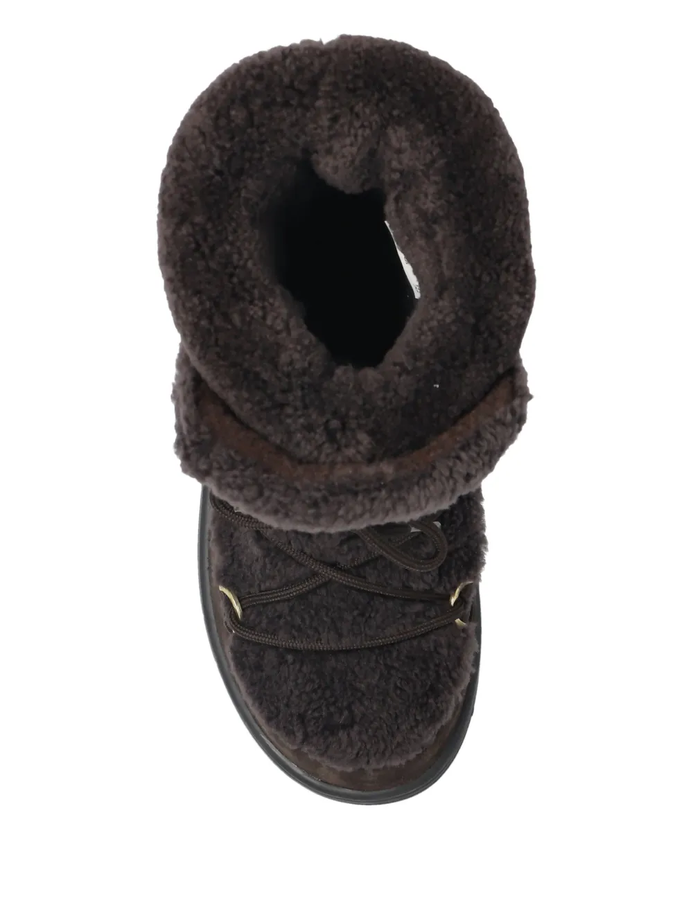 Bogner Lace-up Shearling Boots In Black