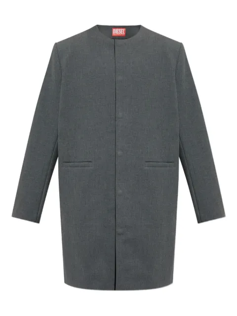 Diesel abrigo con botones sin cuello