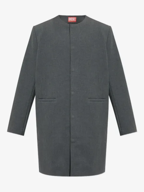 Diesel collarless single-breasted coat