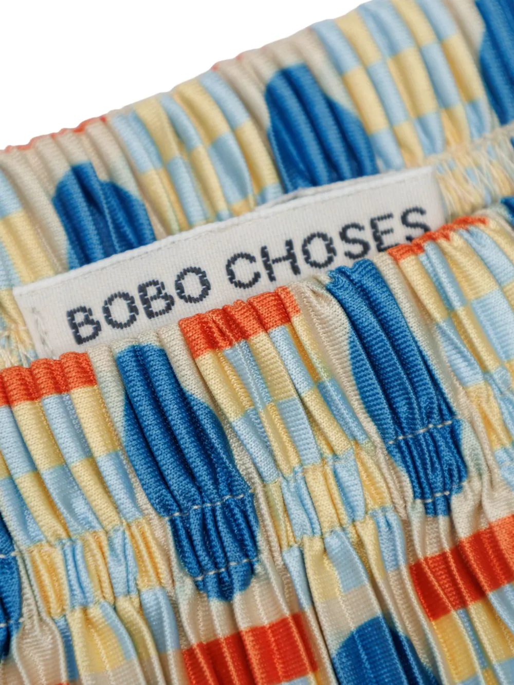 Bobo Choses Geometric Scacs Pleated Skirt In Gray