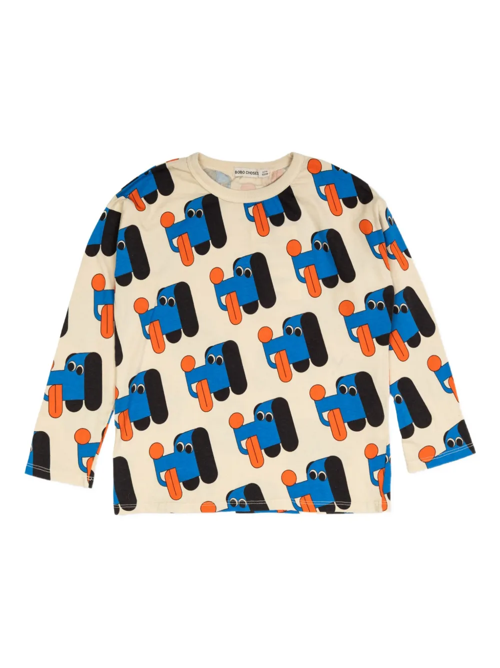 Bobo Choses dog-print T-shirt - Toni neutri
