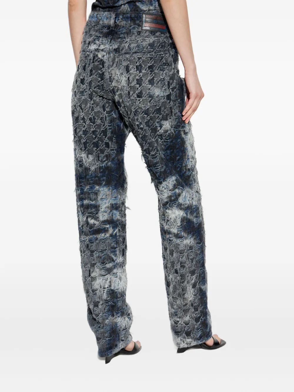 Diesel Jeans met franje effect Grijs