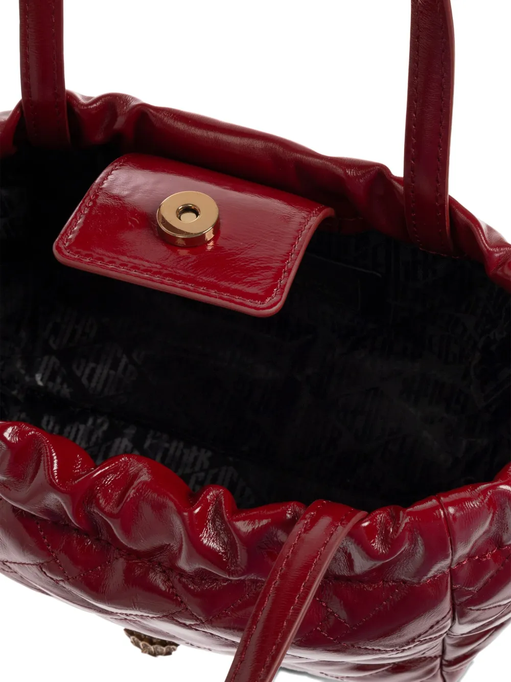 Kurt Geiger Small Kensington Quilted String-detail Tote Bag In Red