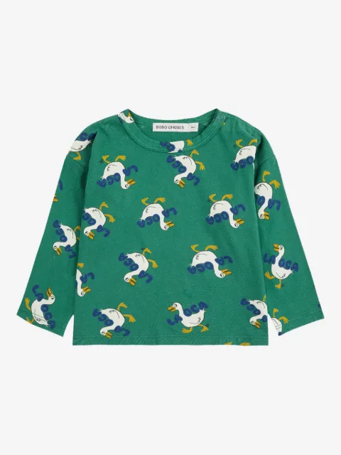 Bobo Choses duck-print long-sleeve top