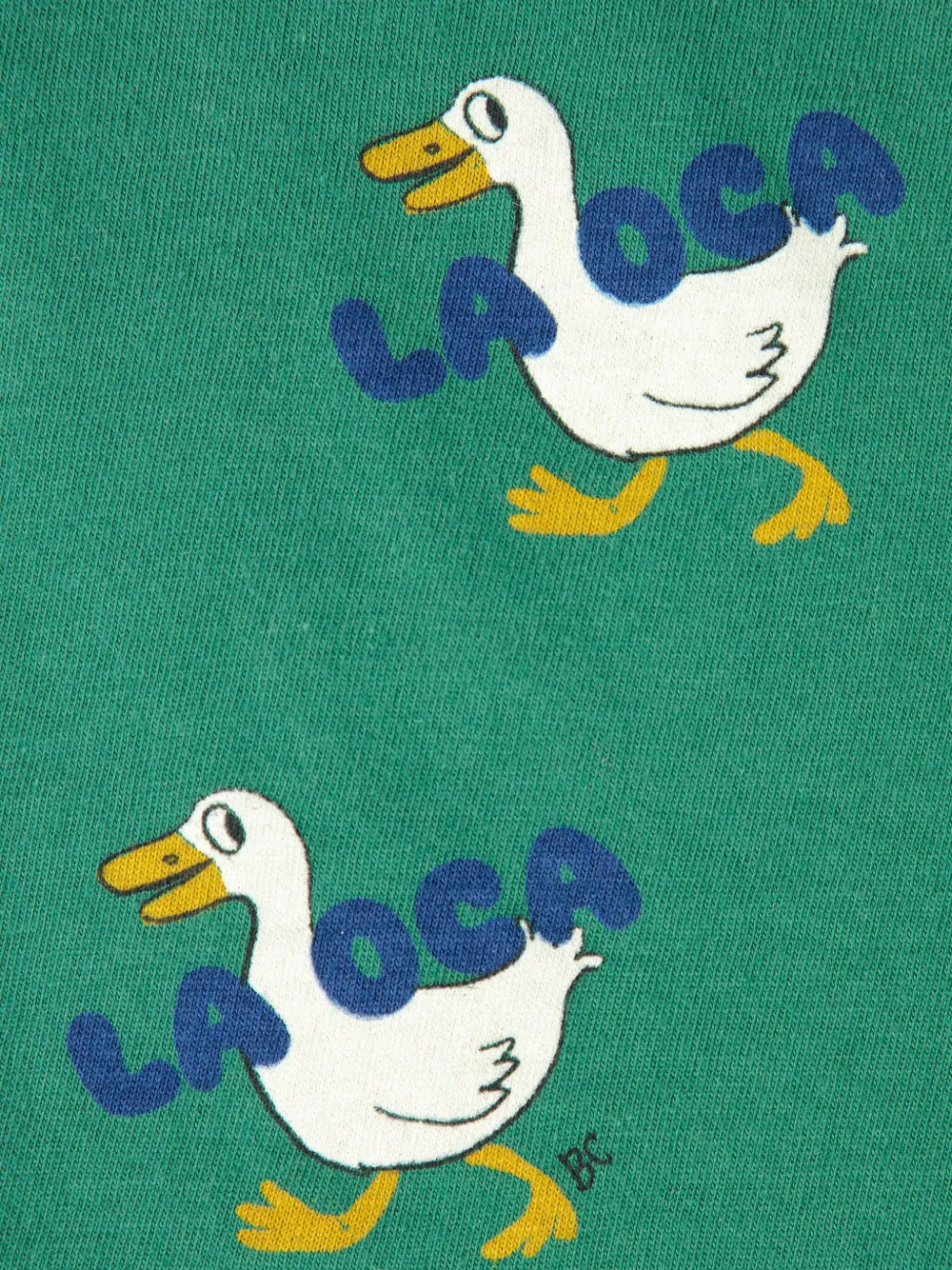Bobo Choses Duck-print Long-sleeve Top In Green