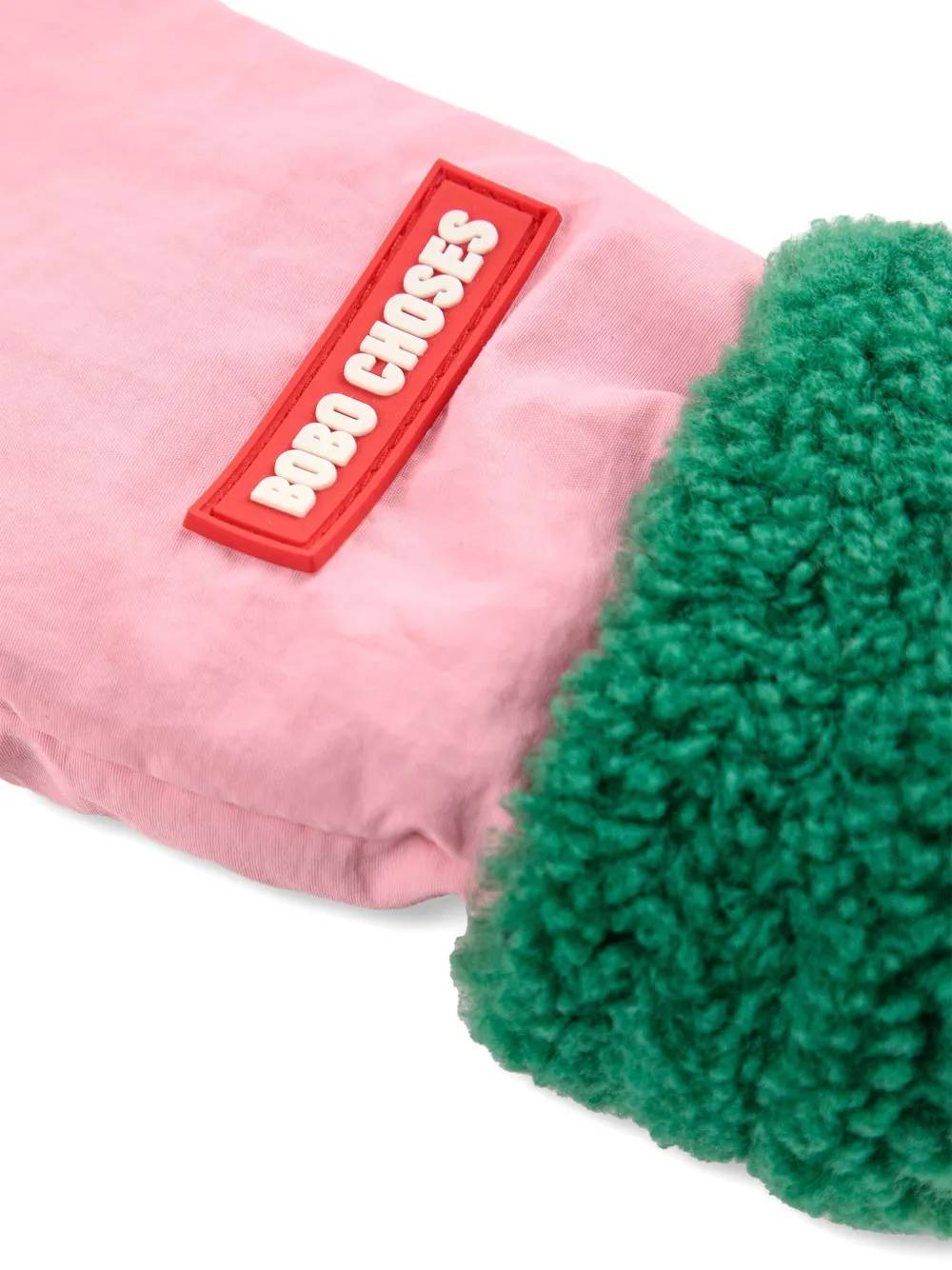 Bobo Choses Fleece-lined Mittens In Pink