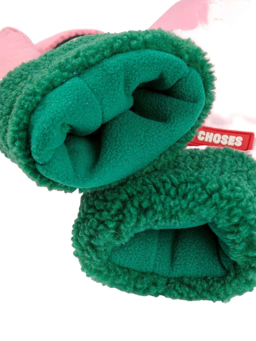Bobo Choses Fleece-lined Mittens In Pink
