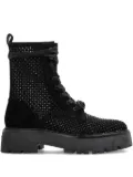 Kurt Geiger London embellished lace-up boots - Black