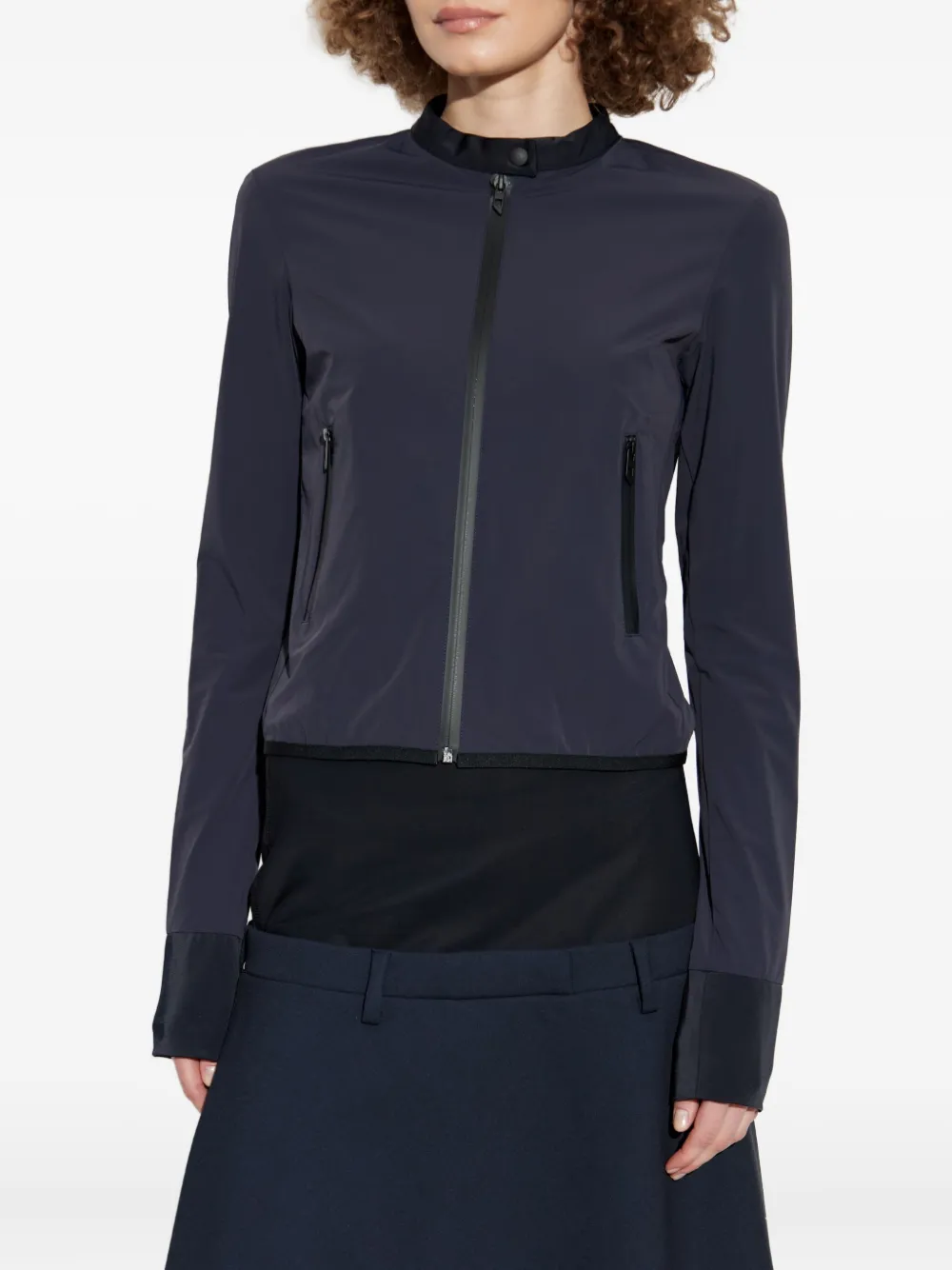 Diesel G-ervin Zip-front Stand-collar Jacket In Blue