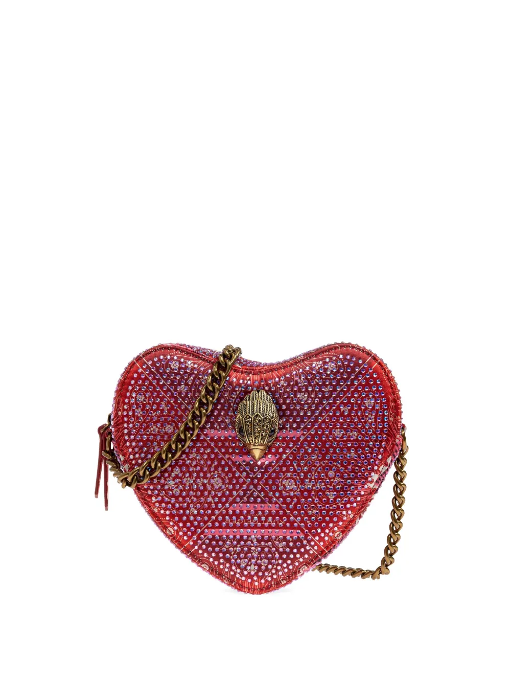 Kurt Geiger London Kensington Heart heart-shaped crystal-embellished tote bag | Red | Image 1