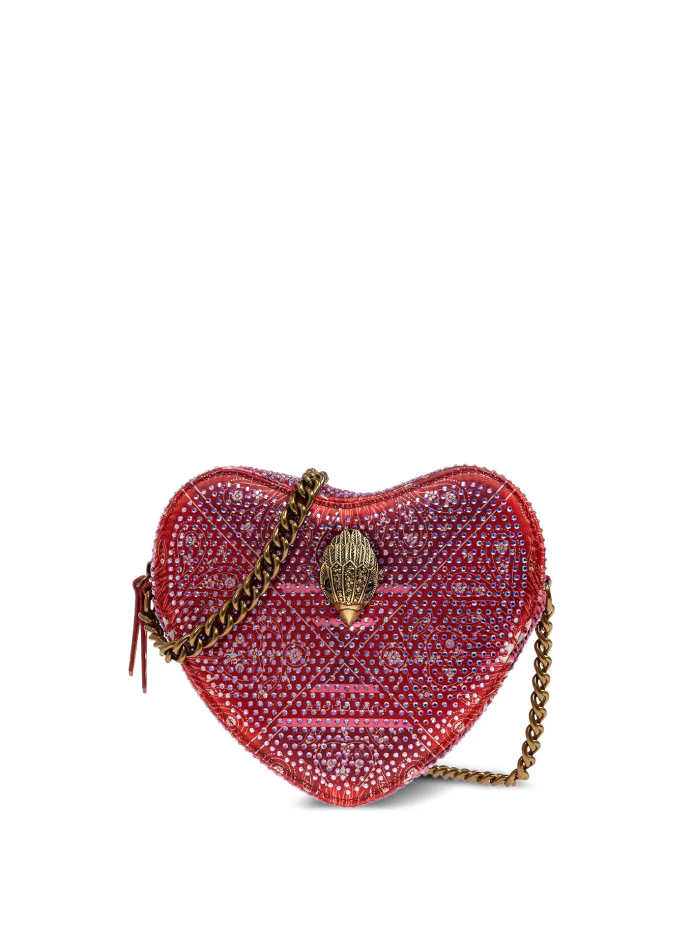 Kurt Geiger London ケンジントン ハート ビジュートリム ハンドバッグ - レッド Kurt Geiger London ケンジントン ハート ビジュートリム ハンドバッグ - レッド