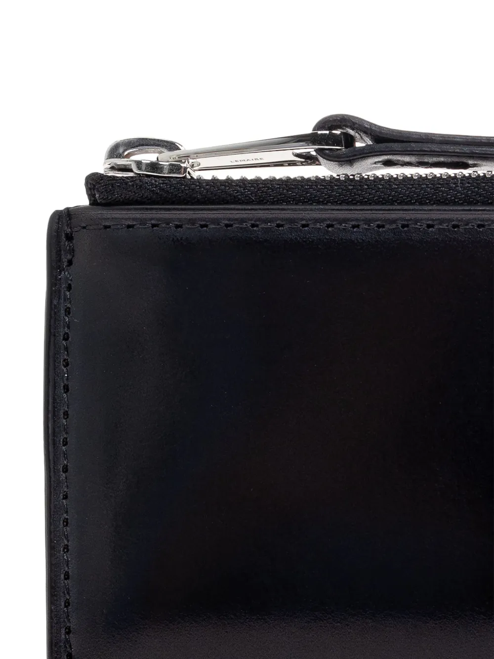LEMAIRE Leren portemonnee met rits Zwart