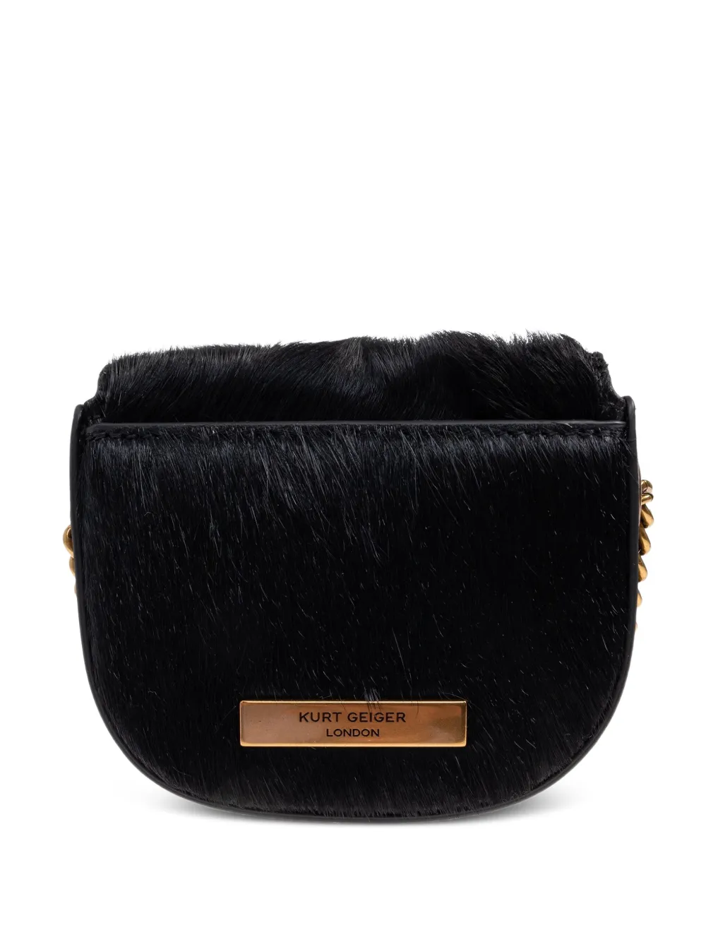 Kurt Geiger London micro Chelsea crystal-embellished saddle bag | Black | Image 1