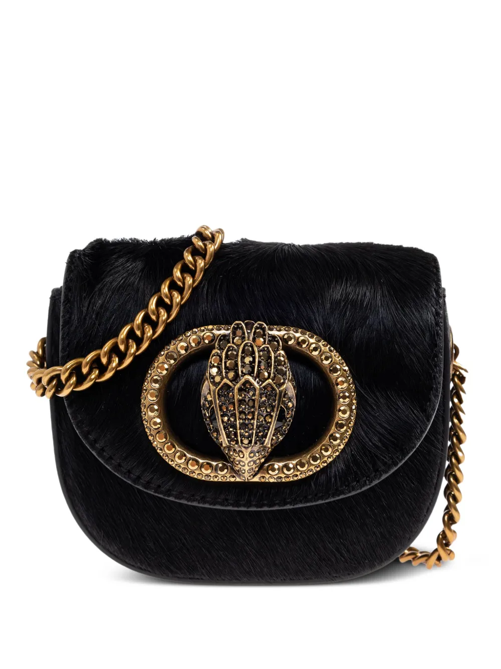 Седельная сумка Kurt Geiger London micro Chelsea, украшенная кристаллами