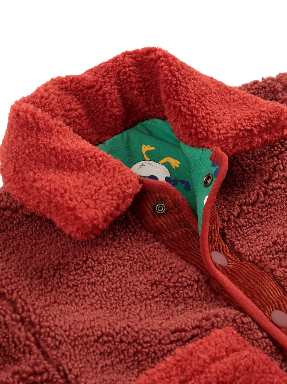 Bobo Choses Fleece jack met eendenprint Groen