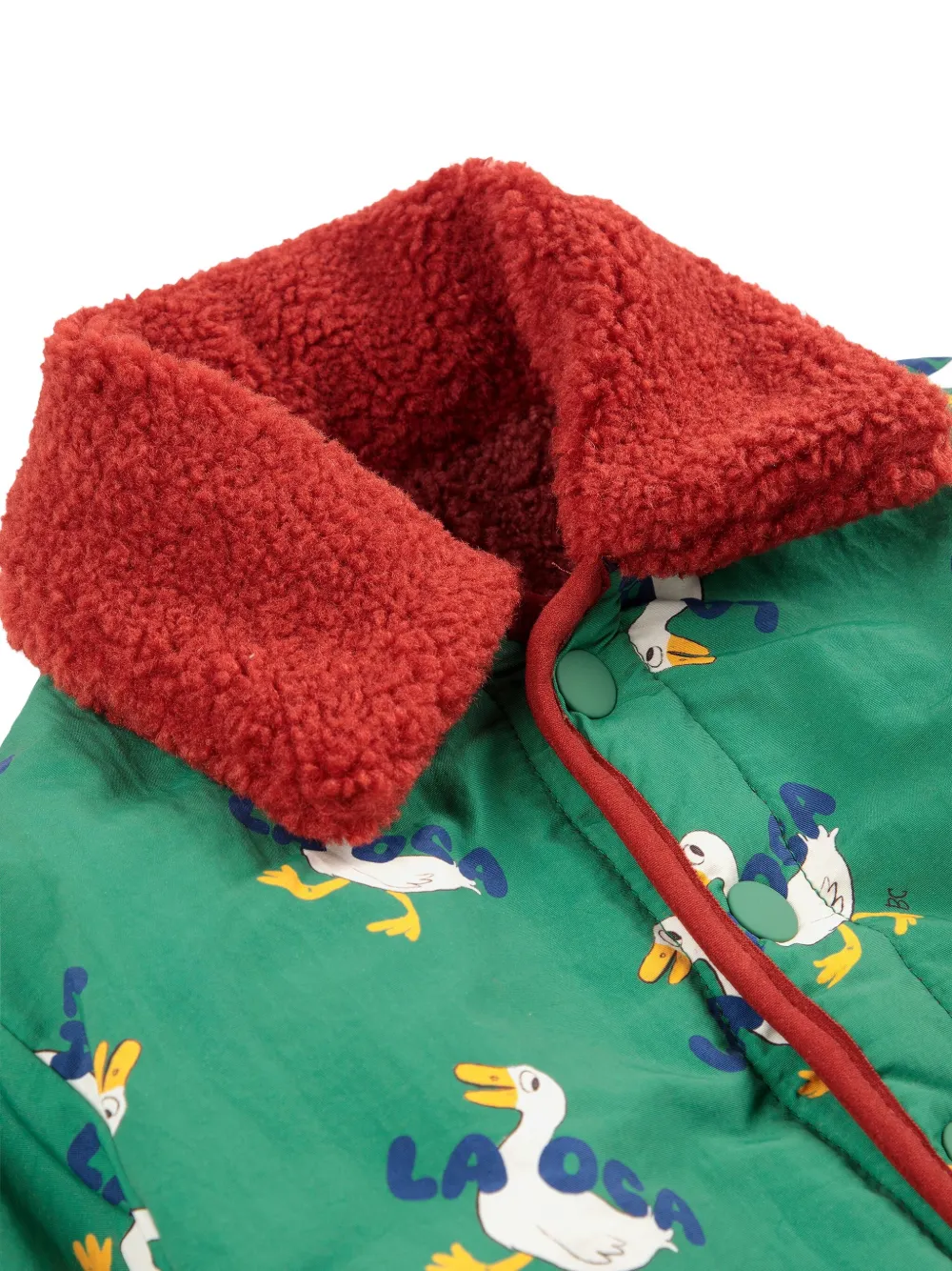 Bobo Choses Fleece jack met eendenprint Groen