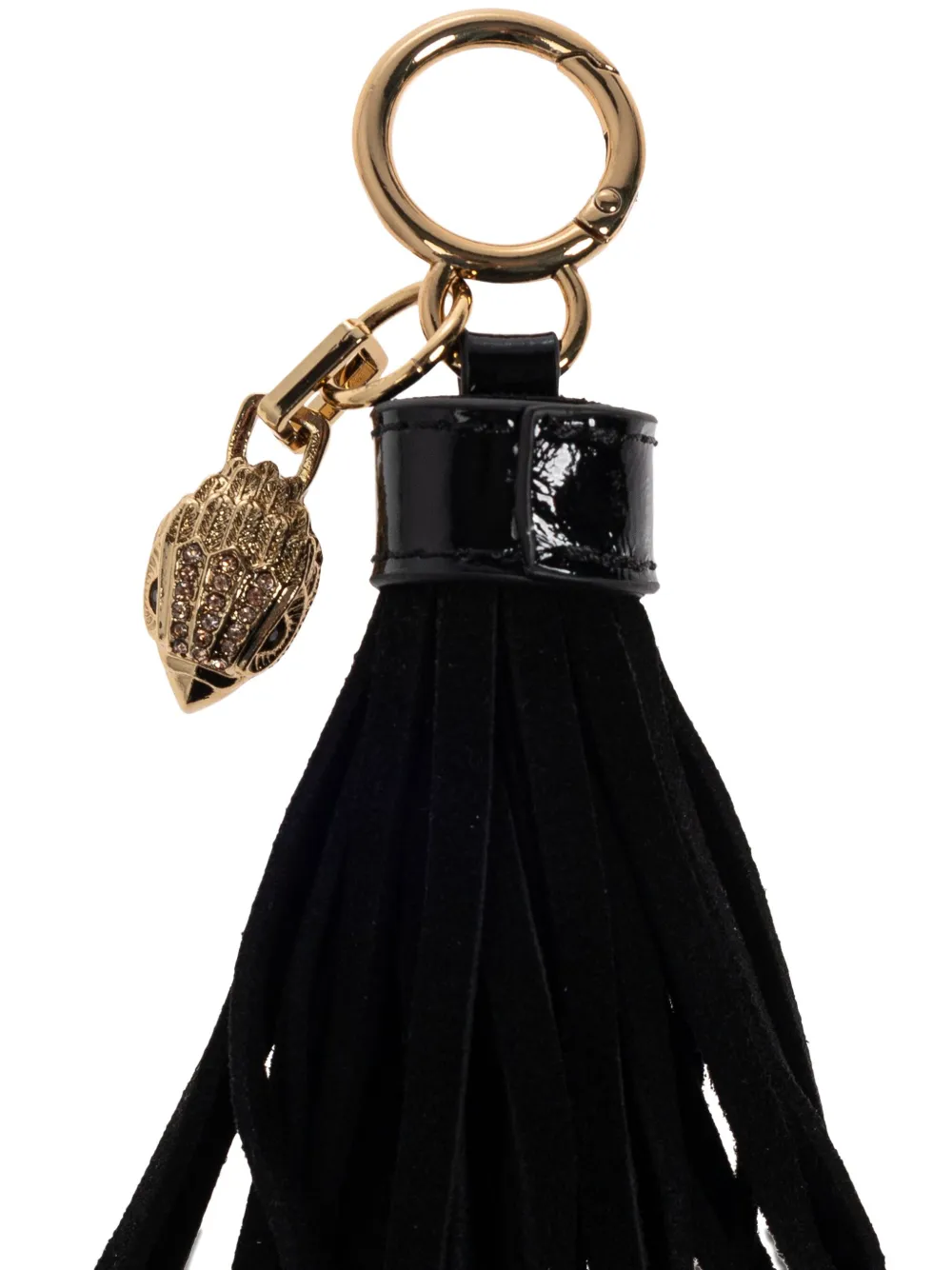 Kurt Geiger Beaded Tassel Keyring In Black