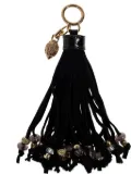 Kurt Geiger London beaded tassel keyring - Black
