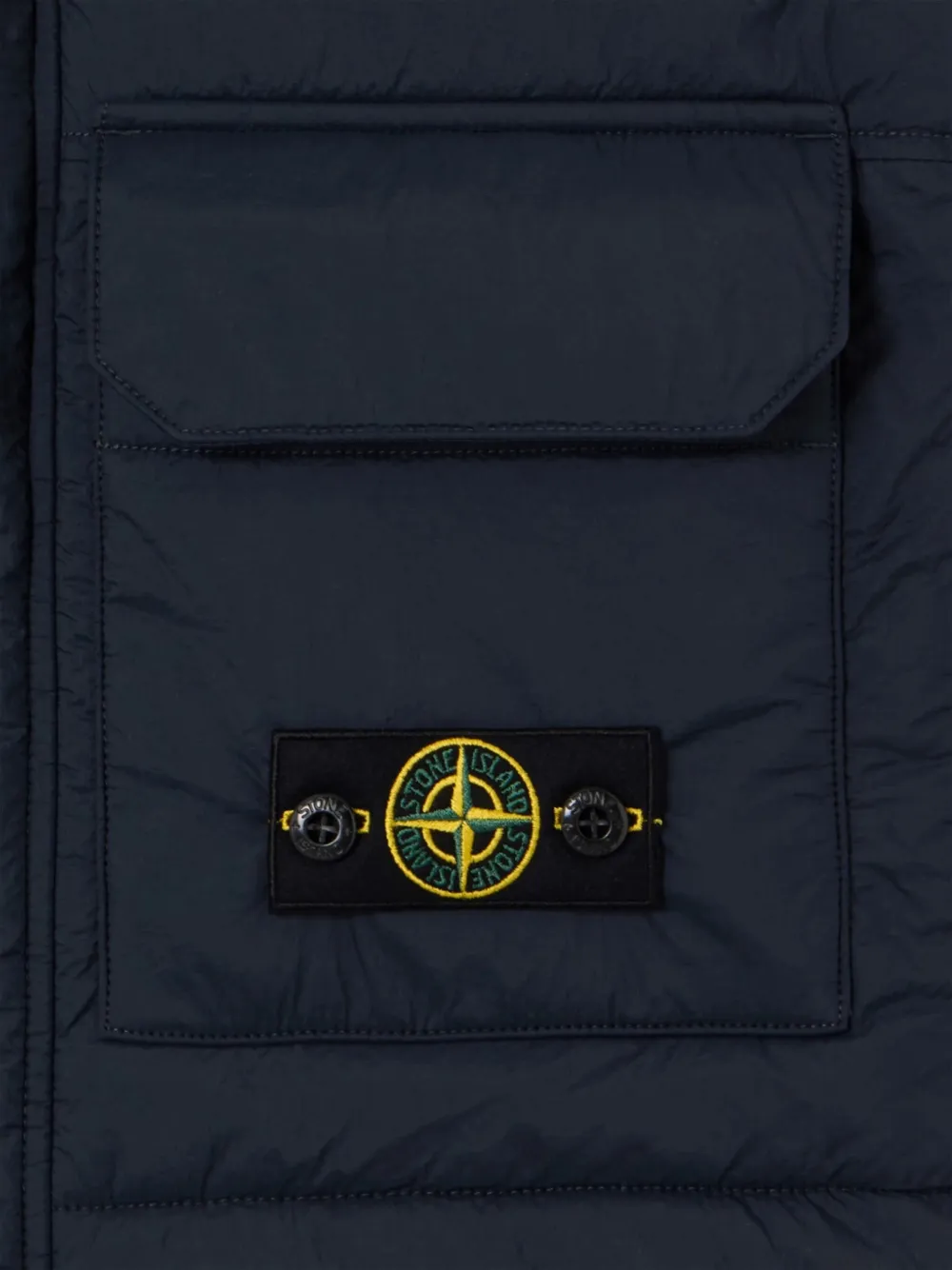 Stone Island Junior Spencer met opgestikte zak Blauw