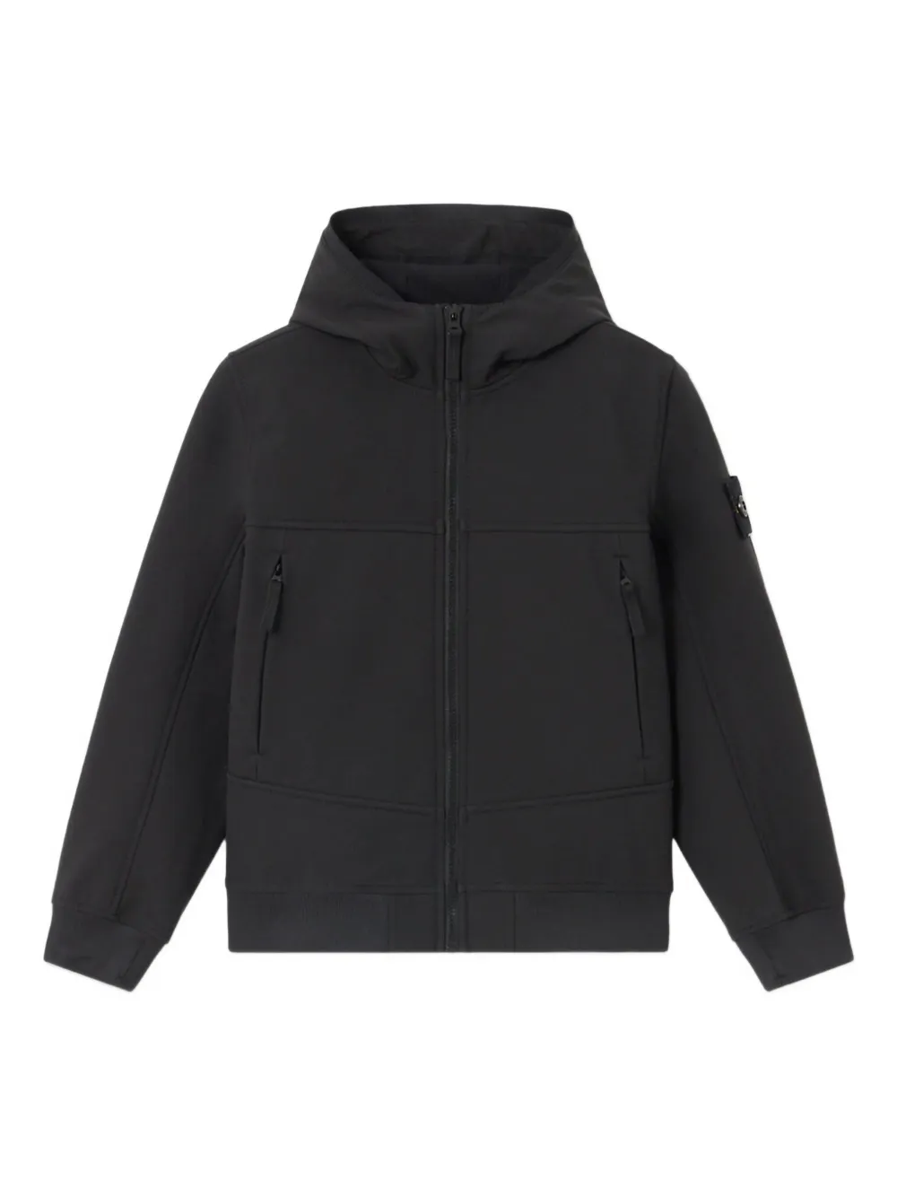 Stone Island Junior hooded-zipped jacket | Black | Image 1